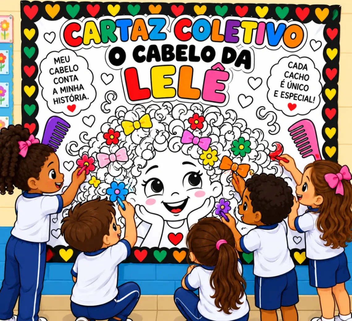 Imagem da galeria 1 de Consciência Negra _Cartaz Coletivo O Cabelo da Lelê PDF Educação Infantil
