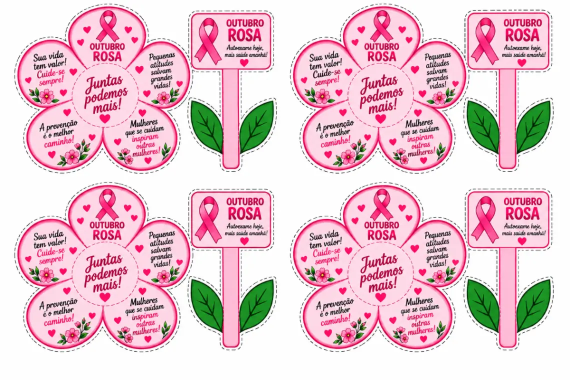 Imagem da galeria 3 de Flor de bombom Outubro Rosa PDF Educação Infantil