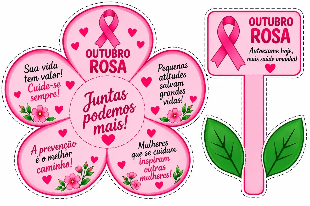 Imagem da galeria 1 de Flor de bombom Outubro Rosa PDF Educação Infantil
