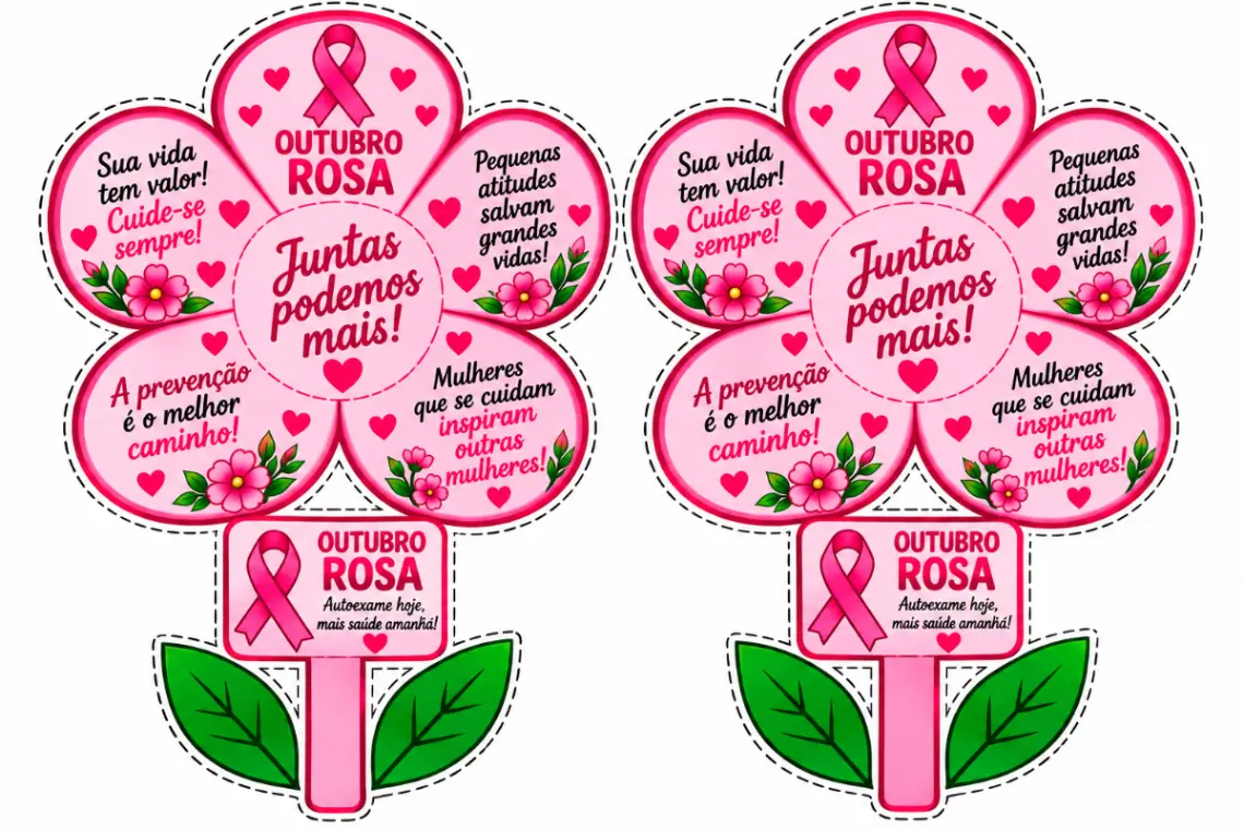 Imagem da galeria 2 de Flor de bombom Outubro Rosa PDF Educação Infantil