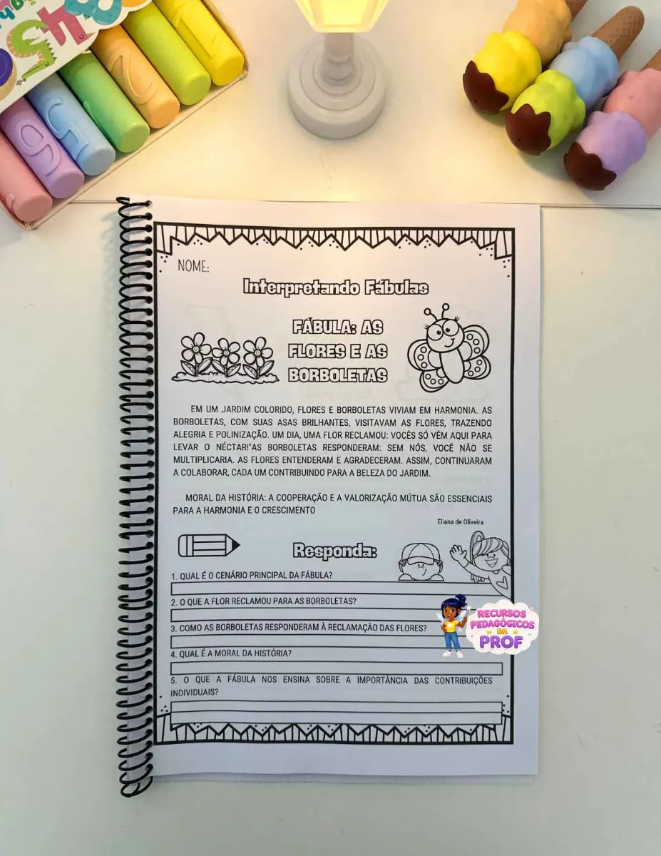 Imagem da galeria 1 de Apostila Interpretando Fábulas